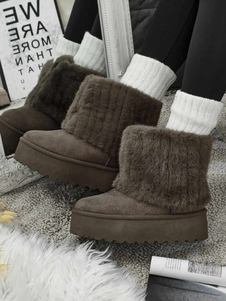 Ботинки a'la снегоходы женские с мехом Irelle