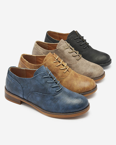 Moteriški ažūriniai pusbačiai chaki spalvos Azedvi - Avalynė