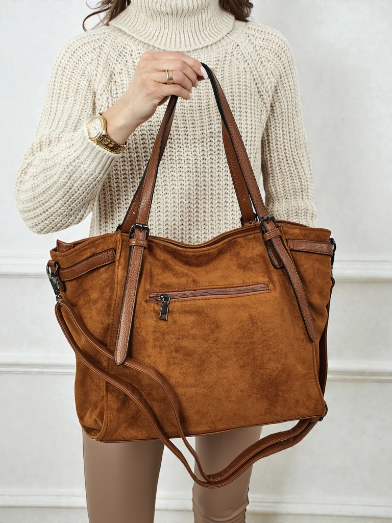 Moteriška pirkinių rankinė Daville iš eko zomšos