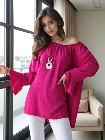 Royalfashion Moteriškas bluzonas a'la ispanų su volanais