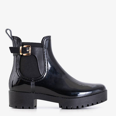 Czarne damskie botki gumowe Hogys - Obuwie