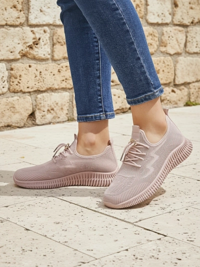 Aurelia Rosa – женские спортивные туфли Royalfashion из ткани, розовые, на плоской подошве