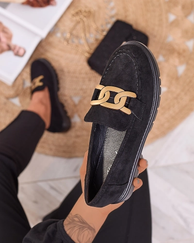 Женские мокасины черного цвета Nocivi- Footwear