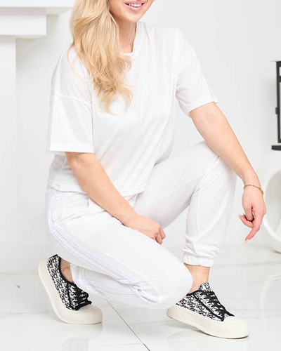 Женский белый спортивный костюм - Одежда