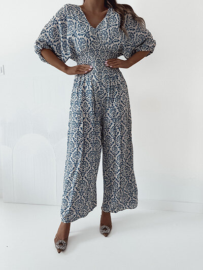 Royalfashion Raštuotas moteriškas kombinezonas