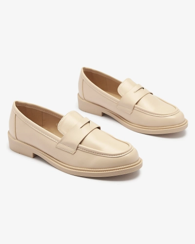Бежевые женские мокасины из экокожи Zibom- Footwear