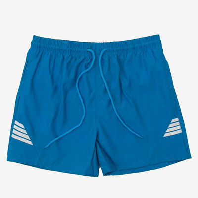 Голубые мужские спортивные шорты