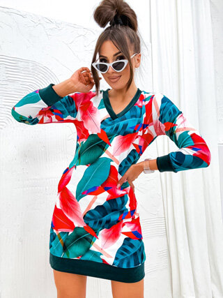 Royalfashion Moteriška mini suknelė su originaliu raštu