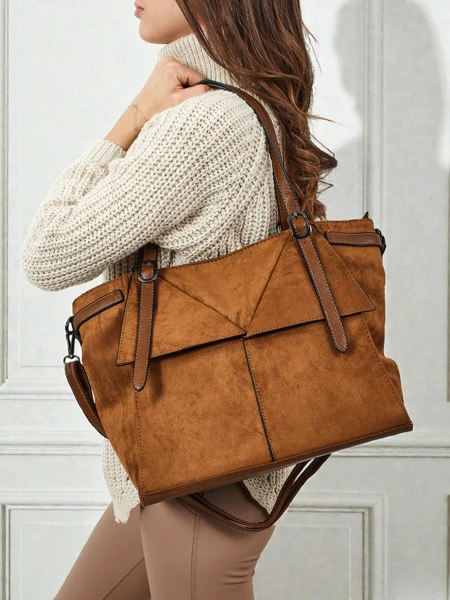 Moteriška pirkinių rankinė Daville iš eko zomšos