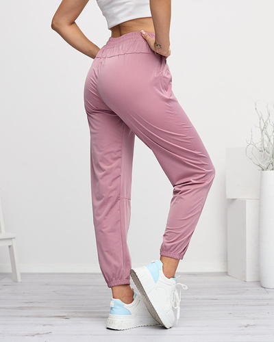 Темно-розовые женские джогеры