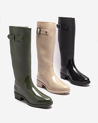 Черные женские веллингтоны до колена Bevirdo- Footwear