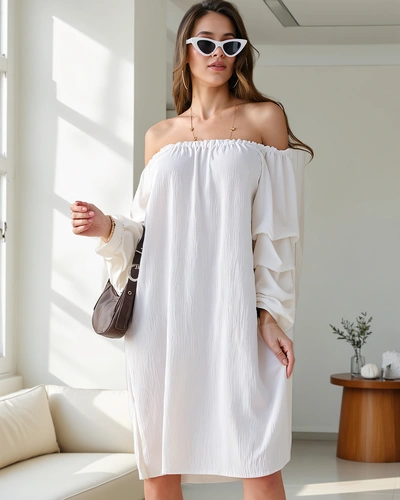 Royalfashion Lygus moteriškas suknelė a la Ispaniškai su volanais