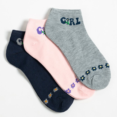 Разноцветные женские носки, набор из 3-х пар