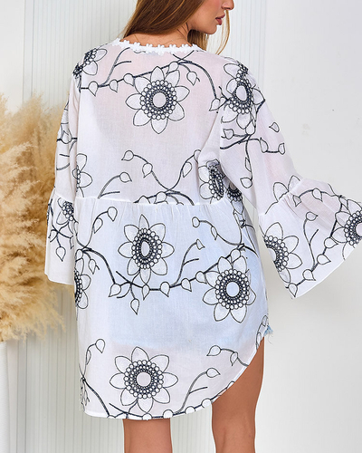 "Royalfashion" Moteriški oversize siuvinėti marškiniai