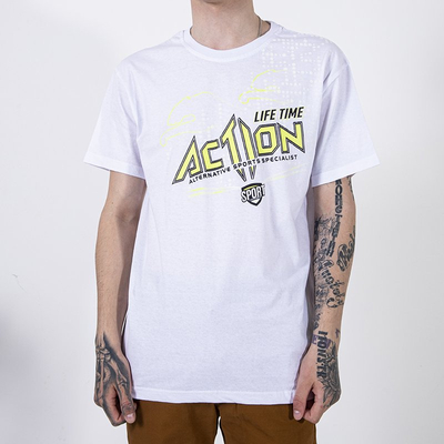 Vyriški balti medvilniniai marškinėliai - drabužiai