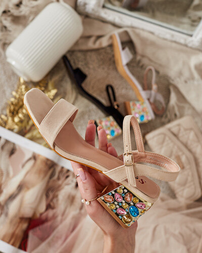 Royalfashion Moteriški sandalai su kristalais Ohvare