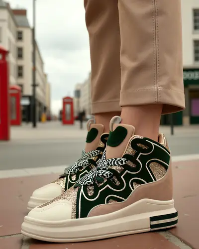 Royalfashion Высокие женские спортивные кроссовки с скрытым каблуком Oblaffi