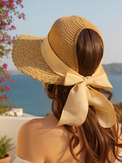 Royalfashion Šiaudinė moteriška skrybėlė Mira Flare