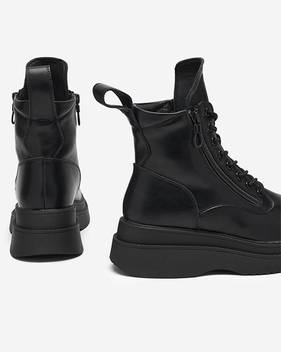 Черные женские туфли на платформе Ollyb - Обувь