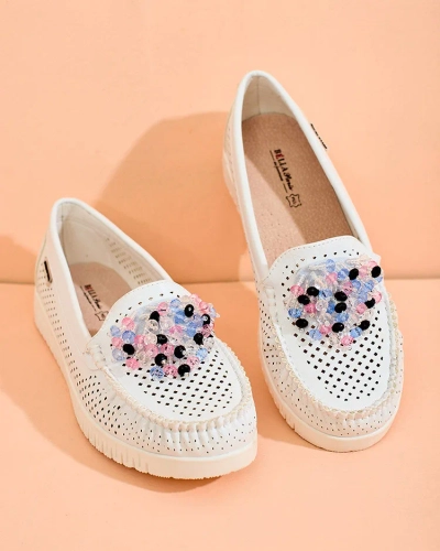 Royalfashion Женские ажурные мокасины из бисера Namis