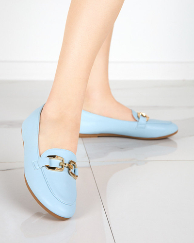 Mėlyni moteriški batukai iš ekologiškos odos Kesine - Avalynė