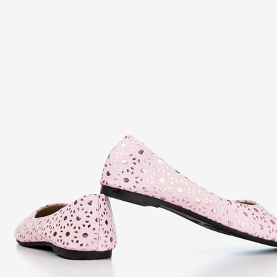 Балетки для девочек светло-розового цвета с рисунком Dulcibus - Обувь