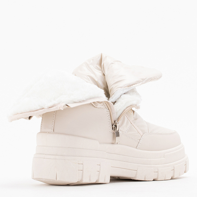 Кремовые женские зимние ботинки Naselia