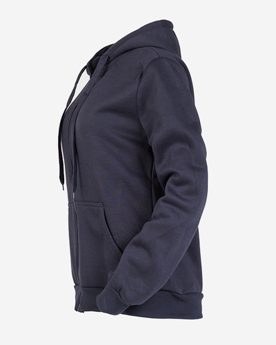 Темно-серое женское худи с капюшоном