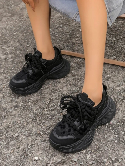 Royalfashion Moteriški sportiniai sneakersai storesniu padu Loness