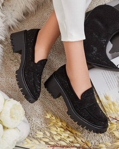 Royalfashion Moteriški mokasinai su cirkoniais Epolls