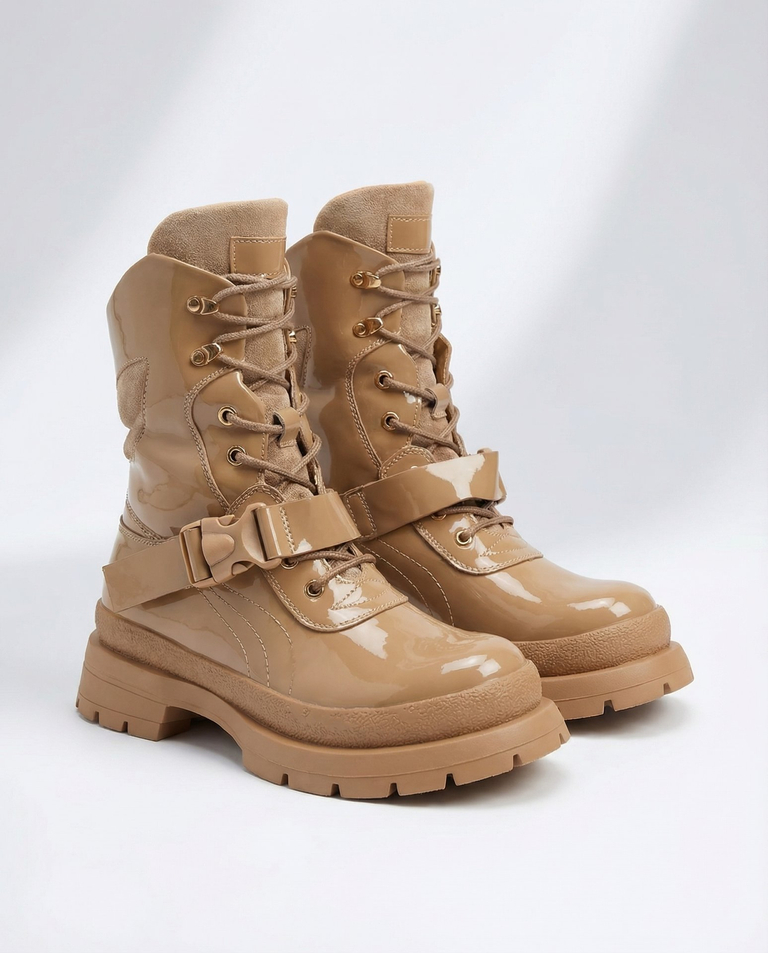 Royalfashion Moteriški lakuoti bateliai, šviesiai rudi Setogy