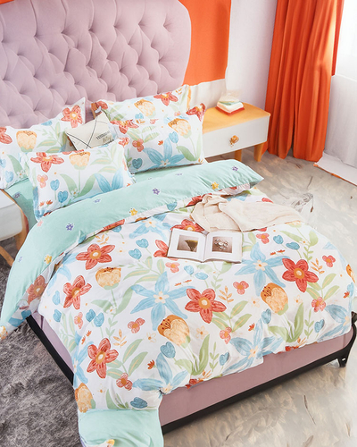 Royalfashion Цветочное постельное белье 160x200 комплект из 3-х частей