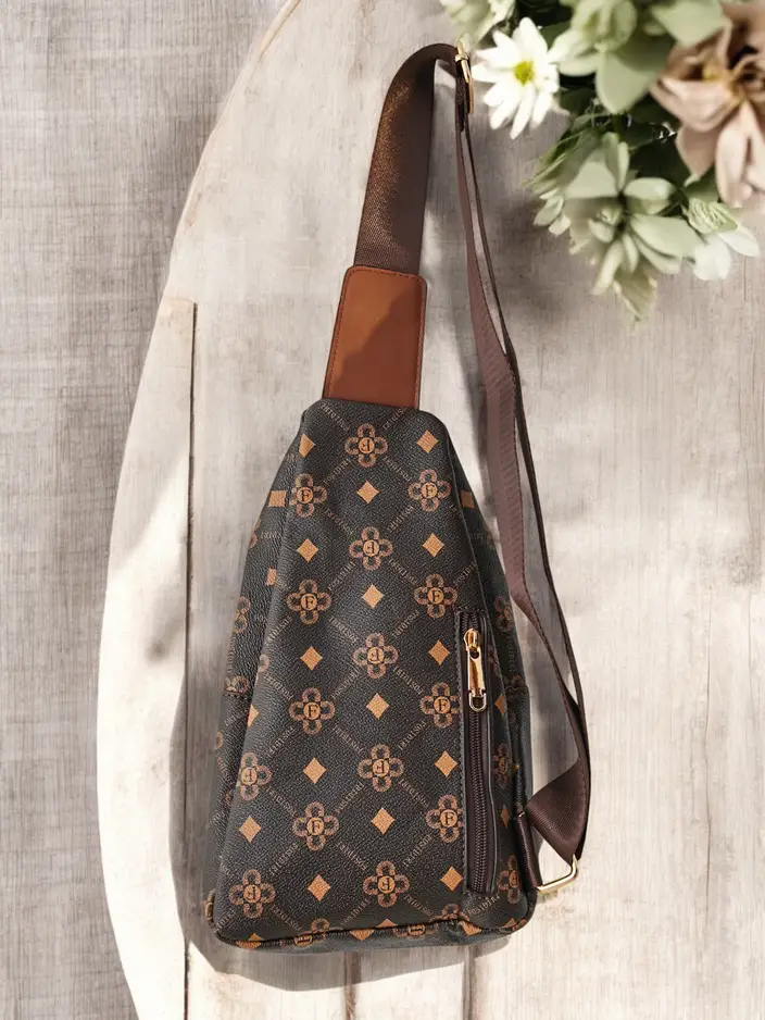 Royalfashion Mažas moterų ekokožinis kuprinis su lokiu ant vieno peties