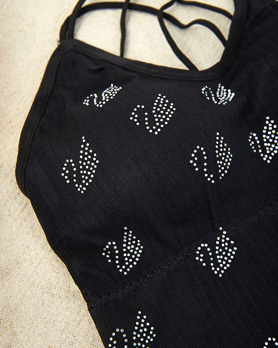 Royalfashion Женский спортивный бюстгальтер с цирконами