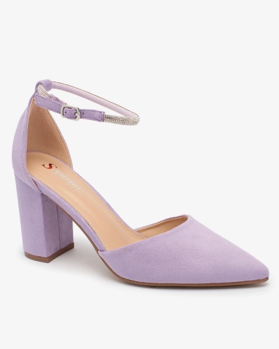 Royalfashion Фиолетовые женские туфли с цирконами Britica