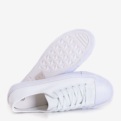 Женские кроссовки Drive на шнуровке белого цвета - Обувь