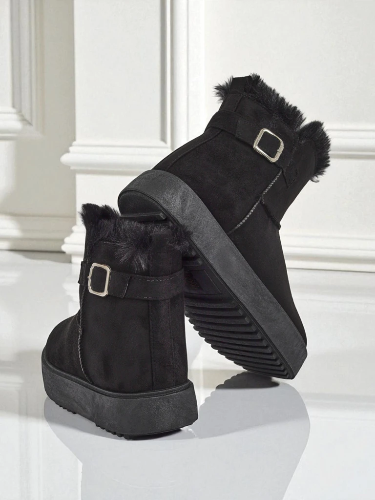 Royalfashion Krótkie buty a'la śniegowce damskie Winter Crest