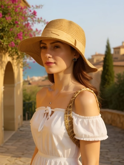 Royalfashion Женская соломенная шляпа с лентой Whisper