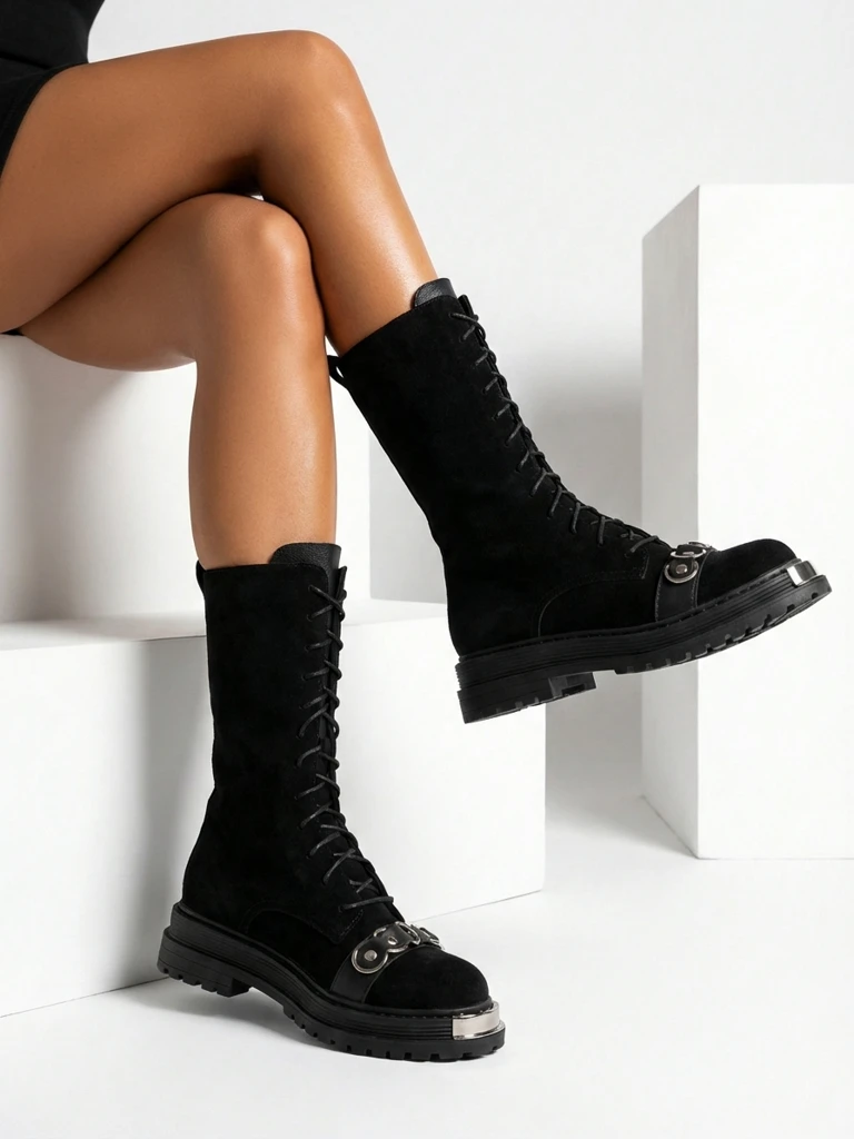 Royalfashion Женские сапоги на шнуровке Werces