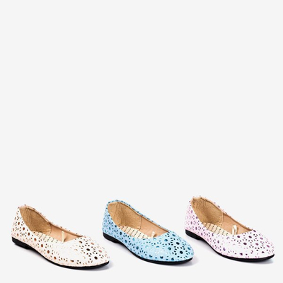 Синие балетки для девочек с рисунком Dulcibus - Обувь