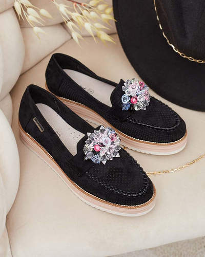 Royalfashion Mokasinai su spalvotais akmenimis Restea