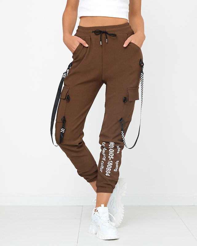 Moteriškos chaki spalvos dekoratyvinės juostelės - Apranga