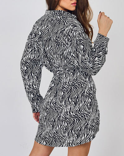 Женское мини-платье Royalfashion в узоре "а'ля зебра"