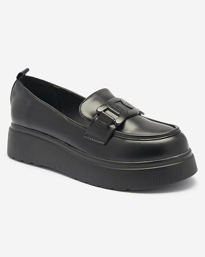 Juodi mokasinai su grandinėle Stimla - Avalynė