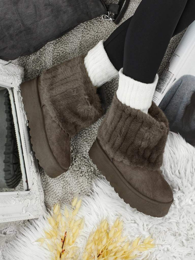 Ботинки a'la снегоходы женские с мехом Irelle