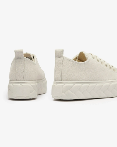 Кремовые женские кроссовки на платформе Sedix - Обувь