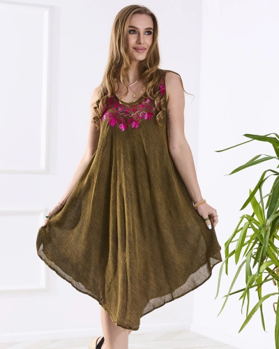 Светло-коричневое женское покрывало плательного типа - Одежда