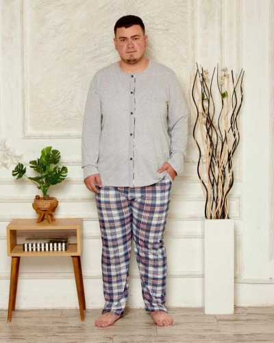 Royalfashion Medvilnės vyriškos pižamos su raštu