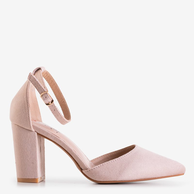 Smėlio spalvos moteriški bateliai ant aulo Luxuriance - Avalynė