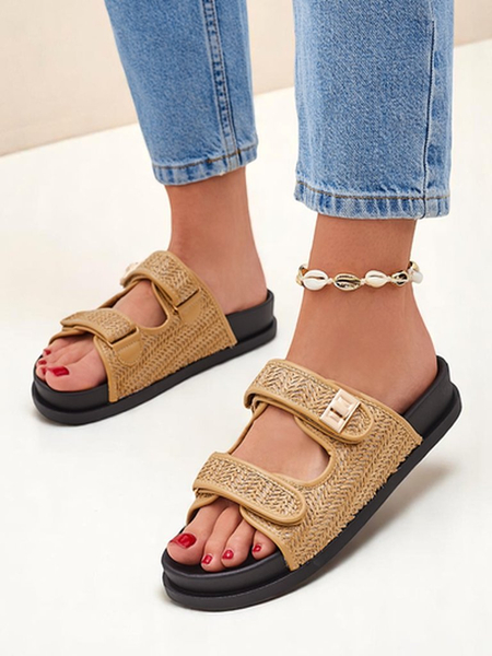 Royalfashion Moteriškos įsiaunamos basutės su pynimu Delibeli